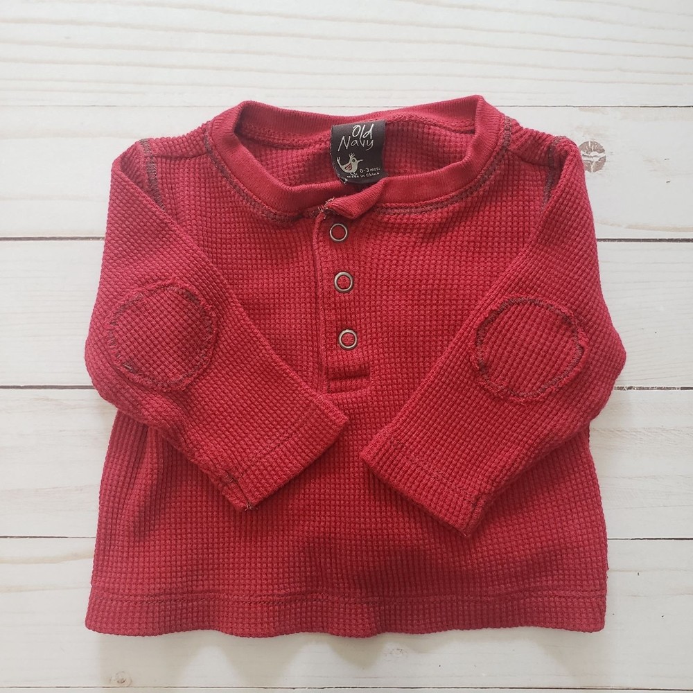 Old Navy Red Thermal Top Boys 0-3 Months